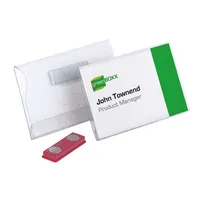 Durable Namensschilder mit Doppelmagnet 54x90mm 4005546810898 Durable 25 Stück