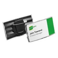 Durable Namensschilder m.Kombiklemme anthraz. 40x75mm 4005546889344 Durable 25 Stück