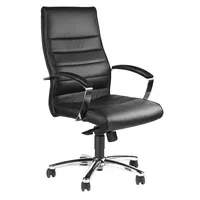 Topstar Chefsessel TD LUX 10, schwarz / silber, mit Armlehnen, bis 110kg, ohne Kopfstütze 4014296487397 Topstar
