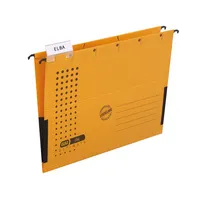 Elba Hängetasche chic A4 230g/qm Karton mit Leinenfröschen gelb VE=5 S