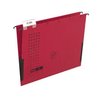 Elba Hängetasche chic A4 230g/qm Karton mit Leinenfröschen rot VE=5 St