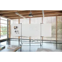 Magnetoplan Whiteboard-klappbar ferroscript mobil, 1242718, 180/360x120cm (BxH), emailliert, Aluminiumrahmen 4013695003610 Magnetoplan