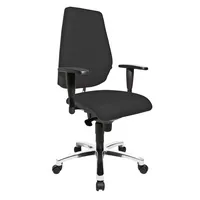 Topstar Bürostuhl Sitness 30, schwarz / silber, mit Armlehnen, bis 110kg, ohne Kopfstütze 4014296014739 Topstar