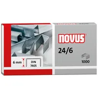 Novus Heftklammern 24/6, 040-0158, Stahldraht verzinkt, Heftleistung 30 Blatt max. 4009729008195 Novus 1000 Stück