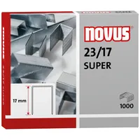 Novus Heftklammern SUPER 23/17, 042-0045, Stahldraht verzinkt, Heftleistung 140 Blatt max. 4009729003404 Novus 1000 Blatt