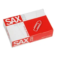 Sax Büroklammern 1-230-00, 26mm, Metall verzinkt silber 9002219040304 SAX 1-230-00 100 Stück