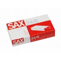 Sax Heftklammern 24/6, 1-246-01, Stahldraht verkupfert, Heftleistung 25 Blatt max. 9002219030015 Sax 1000 Stück