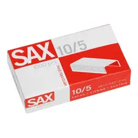 Sax Heftklammern 10/5, 1-105-00, Stahldraht verzinkt, Heftleistung 20 Blatt max. 9002219030183 Sax 1000 Stück