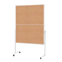 Magnetoplan Moderationstafel 2111324, 120x150cm, Kork + Kork (beidseitig), pinnbar, mit Rollen, braun + braun 4013695030258 Magnetoplan