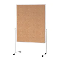 Magnetoplan Moderationstafel 2111124, 120x150cm, Kork + Kork (beidseitig), pinnbar, mit Rollen, braun + braun 4013695030029 Magnetoplan
