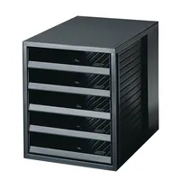 HAN Schubladenbox Schrank-Set Karma 14018-13 schwarz/schwarz 5 Schubladen offen 4012473140820 HAN