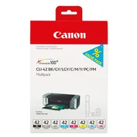 Canon Tintenpatrone CLI-42 BK/GY/LGY/C/M/Y/PC/PM schwarz, cyan, magenta, gelb, fotocyan, fotomagenta, grau, hellgrau
