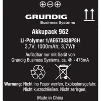 Grundig Digta-Akku 962, 3,7 Volt 4013835531171 Grundig