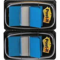 Post-it Haftmarker 680-B2EU, Index Standard, 25x43mm, blau, ohne, rechteckig 0051141920603 Post-it 2 Stück