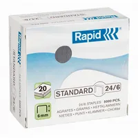 Rapid Heftklammern Standard 24/6, 24859800, Stahldraht verzinkt, Heftleistung 20 Blatt max. 7313468598006 Rapid 5000 Stück