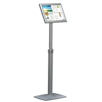 FRANKEN Infoständer silber DIN A4 33,0 x 25,0 x 86,5 - 125,0 cm, 1 St.