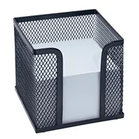 WEDO Zettelbox 65701, Office, 92x92mm, inkl. 900 Notizzettel, schwarz, Metall, Verwendung für Papiergrößen: 92 x 92 mm, 700 Blatt 400