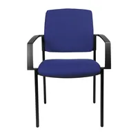 Topstar Besucherstuhl B to B 10, blau / schwarz, mit Armlehnen, 4-Fuß-Gestell 4014296281001 Topstar