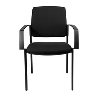 Topstar Besucherstuhl B to B 10, schwarz / schwarz, mit Armlehnen, 4-Fuß-Gestell 4014296271156 Topstar