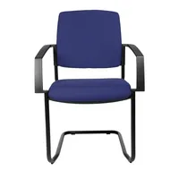 Topstar Besucherstuhl B to B 20, blau / schwarz, mit Armlehnen, Freischwinger 4014296301228 Topstar