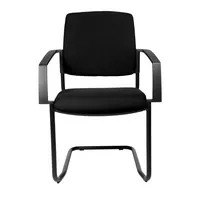 Topstar Besucherstuhl B to B 20, schwarz / schwarz, mit Armlehnen, Freischwinger 4014296270708 Topstar