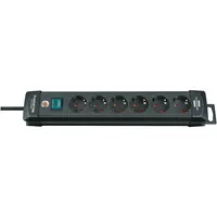 brennenstuhl® Steckdosenleiste Premium-Line 6 Steckdosen schwarz
