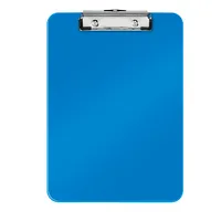 Leitz Klemmbrett WOW 3971-00-36, A4, blau metallic, Polystyrol, inkl Aufhängeöse 4002432107285 Leitz