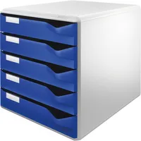 AKTION: LEITZ Schubladenbox Post Set  blau 52800035, DIN A4 mit 5 Schubladen, 1 St. mit Prämie nach Registrierung