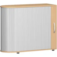 Geramöbel Aktenschrank Flex S-382101-SB, Kunststoff/Holz, 2 OH, 100 x 83 x 40 cm, silber/buche 4038933059303 Geramöbel