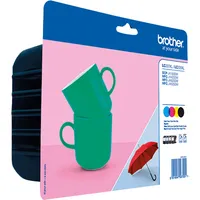 Brother Druckerpatrone LC227XLVALBP (kompatibel zu LC-227XL), schwarz/cyan/magenta/gelb, ca. 4x 1200 Seiten 5014047567001 Brother 4 Stück