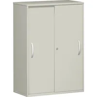 Geramöbel Aktenschrank Flex S-383502-LL, Holz abschließbar, 3 OH, 80 x 118,2 x 42,5 cm, lichtgrau 4038933481906 Geramöbel