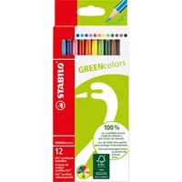 Stabilo Buntstifte-Set GREENcolors, 6019/2-121, farbig sortiert, sechskant, Packung 4006381366076 Stabilo 12 Stück