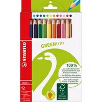 Stabilo Buntstifte-Set GREENtrio, 6203/12, farbig sortiert, dreikant, Packung 4006381401029 Stabilo 12 Stück