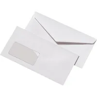 MailMedia Briefumschlag 30005353, Din Lang, mit Fenster, nassklebend, 72g, weiß 4003928220402 MailMedia 1000 Stück