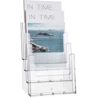 Helit Prospekthalter H2352202 DIN A5 4Fächer PS glasklar 4012086001266 helit