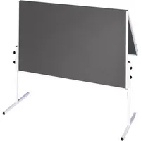 Franken Moderationstafel X-tra! Line CC-UMTF-G12, 120x150cm, Filz + Filz (beidseitig), pinnbar, klappbar, grau + grau 4016946182621 Fran