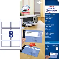 AVERY Zweckform C32015-25 Visitenkarten weiß 85 x 54 mm 4004182242759 AVERY Zweckform 200 Stück