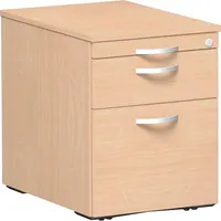 Geramöbel Rollcontainer Flex S-530152-BU Holz buche, 1 normale Schublade, mit extra Hängeregisterauszug, mit extra Utensilienauszug, absc