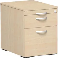Geramöbel Rollcontainer Flex S-530152-AH Holz ahorn, 1 normale Schublade, mit extra Hängeregisterauszug, mit extra Utensilienauszug, absc