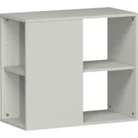 Geramöbel Anstellregal 2 OH 800x420x750 mit Bodengleiter, Lichtgrau 4038933408682 Geramöbel