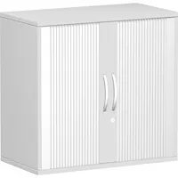 Geramöbel Aktenschrank Flex S-382117-LL, Kunststoff/Holz abschließbar, 2 OH, 80 x 79,8 x 42,5 cm, silber/lichtgrau 4038933481937 Geramöbel
