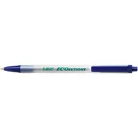 Bic Kugelschreiber ECOlution Clic Stic transparent/blau Mine 0,4mm Schreibfarbe blau  0070330178229 Bic