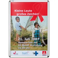 Franken Plakat-Klapprahmen 32 mm, BS0802, silber, A1, Aluminium 4016946188494 Franken