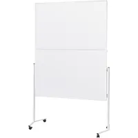Magnetoplan Moderationstafel 2111300, 120x150cm, Karton + Karton (beidseitig), pinnbar, mit Rollen, weiß + weiß 4013695033198 Magnetoplan