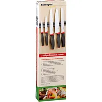 Esmeyer Messerset Aurea silber/schwarz/rot 5-teilig inkl. Magnetleiste 4007796039012 Esmeyer