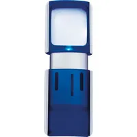 Wedo Lupe eckig beleuchtet incl. Batterien blau