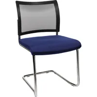 Topstar Besucherstuhl Visit 20 Net, blau/schwarz / chrom, ohne Armlehnen, Freischwinger 4014296325750 Topstar