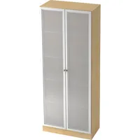 Hammerbacher Aktenschrank Savona V6100G/3/S/SG, nein, 5 OH, silber/ransparent/ahorn, 80x200,4x42cm (BxHxT) 4032062128374 Hammerbacher 6 Stück
