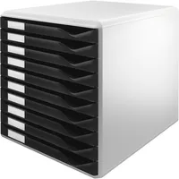 Leitz Schubladenbox Formular-Set 5281-00-95 lichtgrau/schwarz 10 Schubladen geschlossen 4002432328277 Leitz