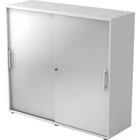 Hammerbacher Aktenschrank V1752/V1753 V1753S/W/S/RE, abschließbar, 3 OH, weiß/silber, 120x110x40cm (BxHxT) 4032062155509 Hammerbacher 2 Stück
